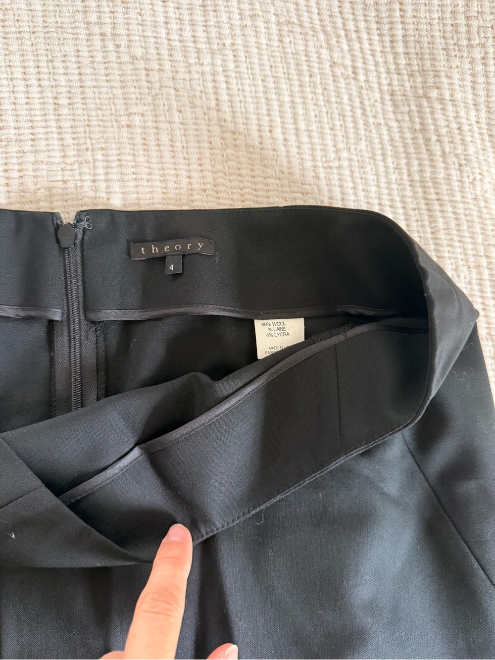 Theory Black High-Waist Tailored Women's Pants